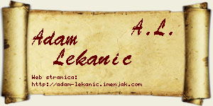 Adam Lekanić vizit kartica